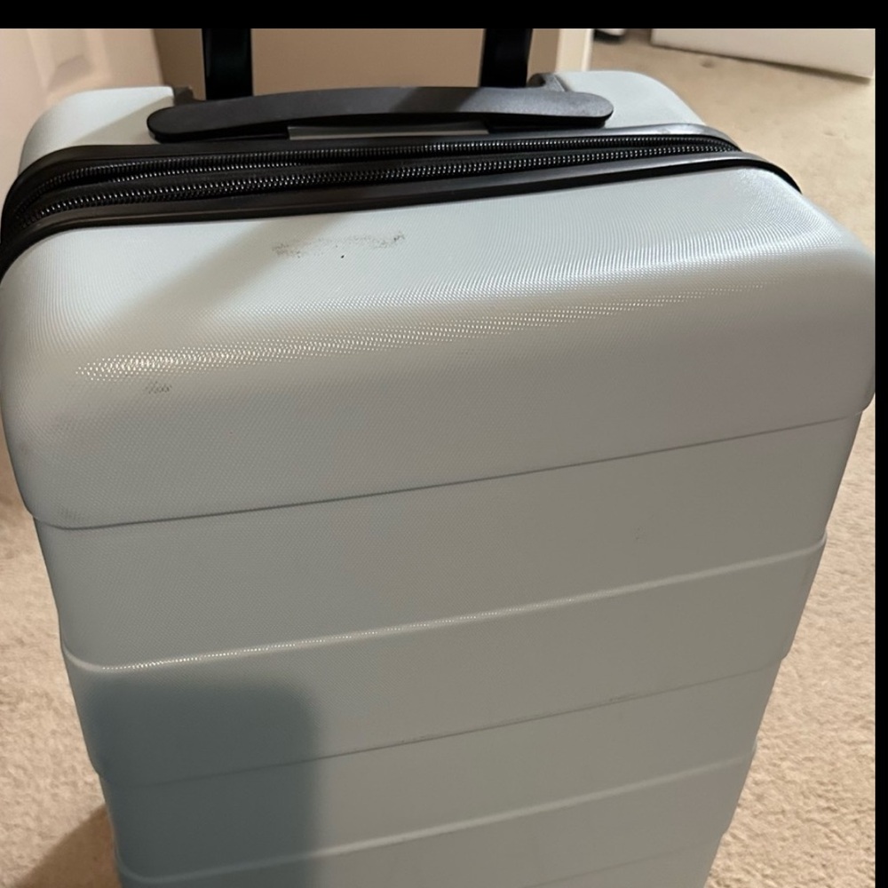 Target blue/Light Gray Rolling carry on Suitcase
